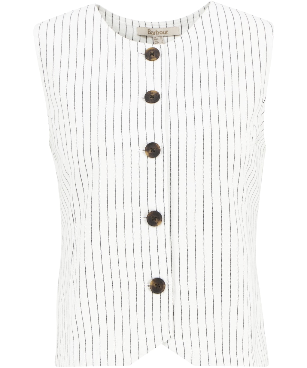 Women's Barbour Sloane Top - White / Dark Navy
