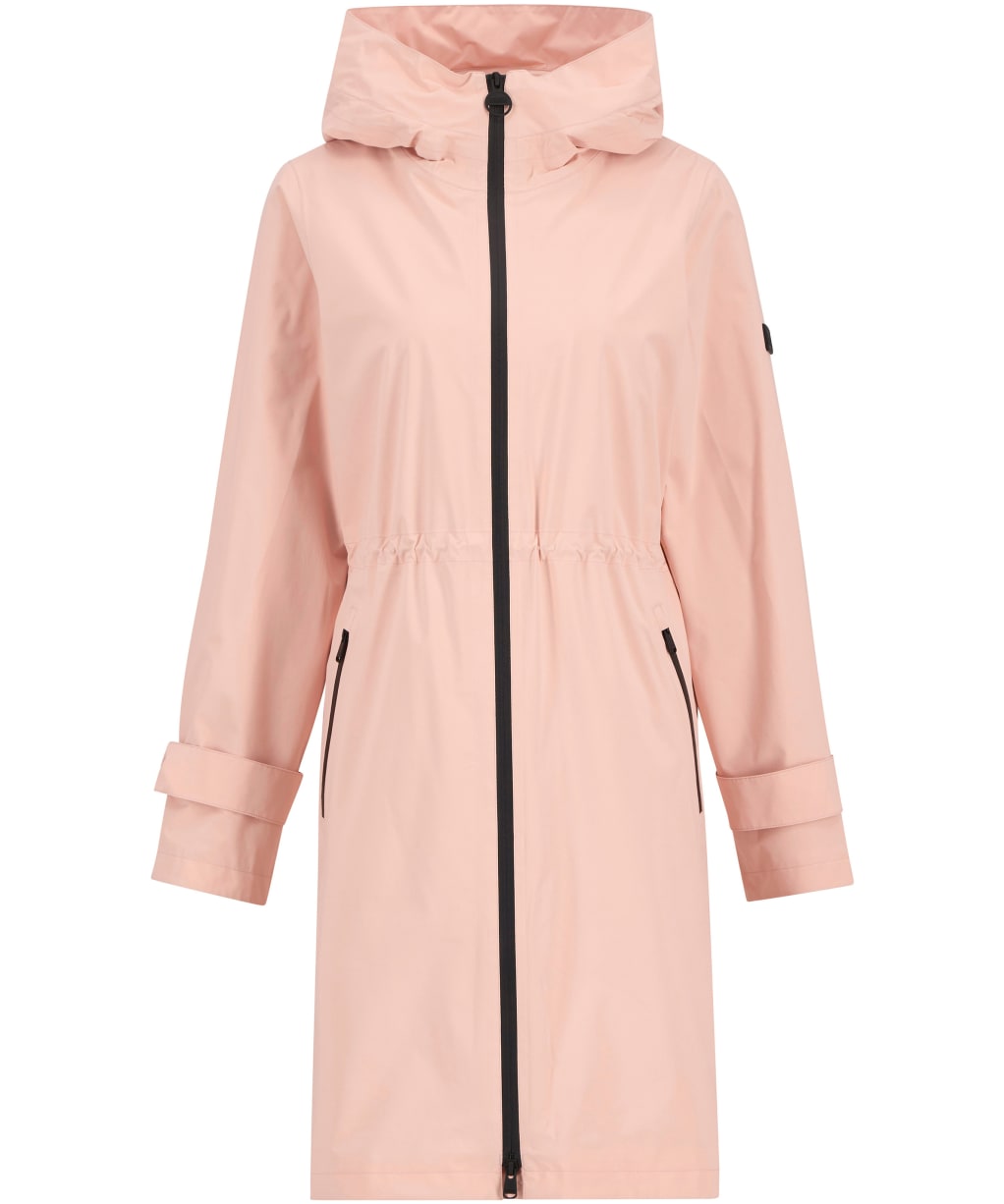 Women's Barbour International Longline Kyra Waterproof Jacket - Desert Pink