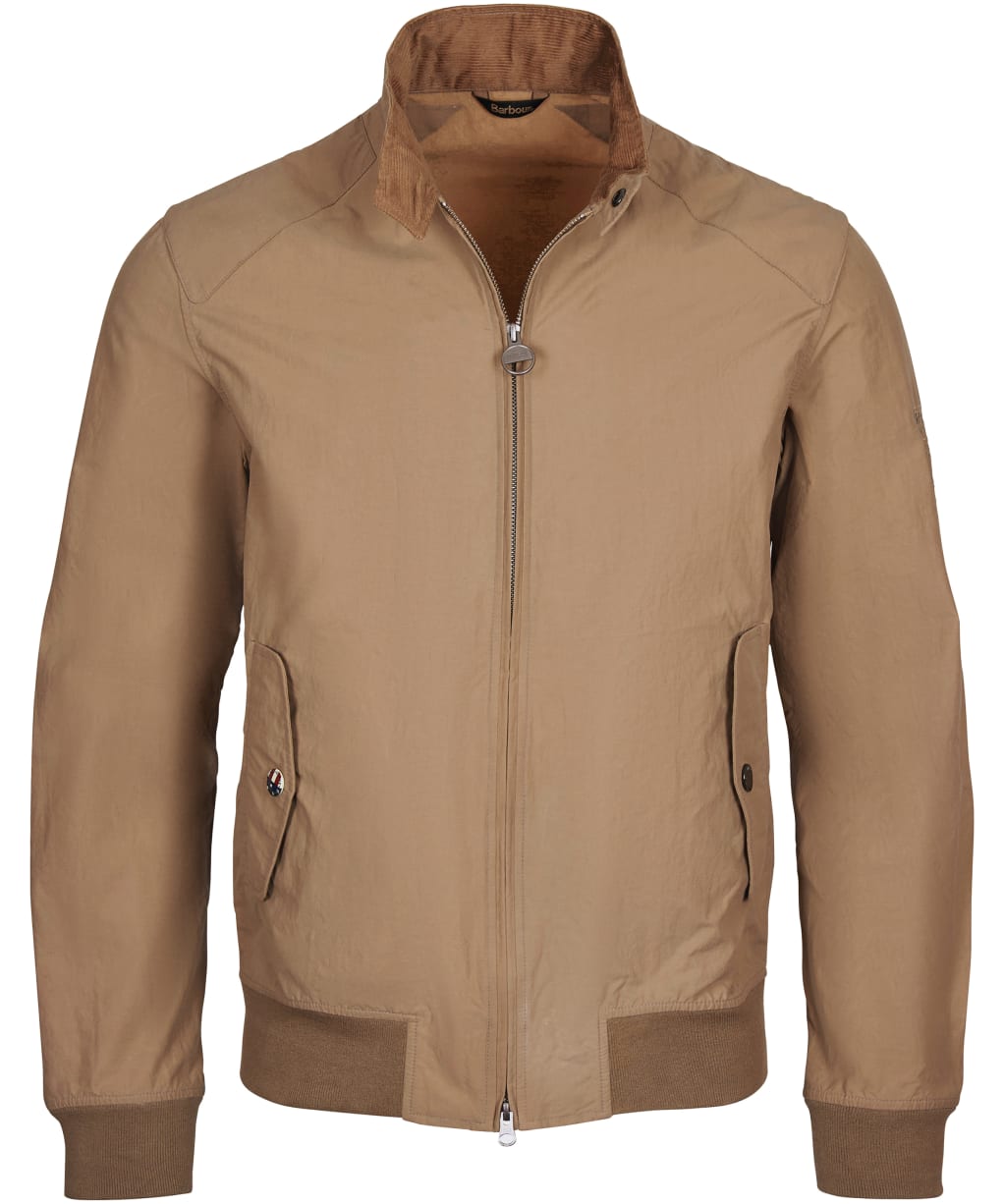 Men's Barbour International Steve McQueen Rectifier Harrington Casual Jacket - Military Brown
