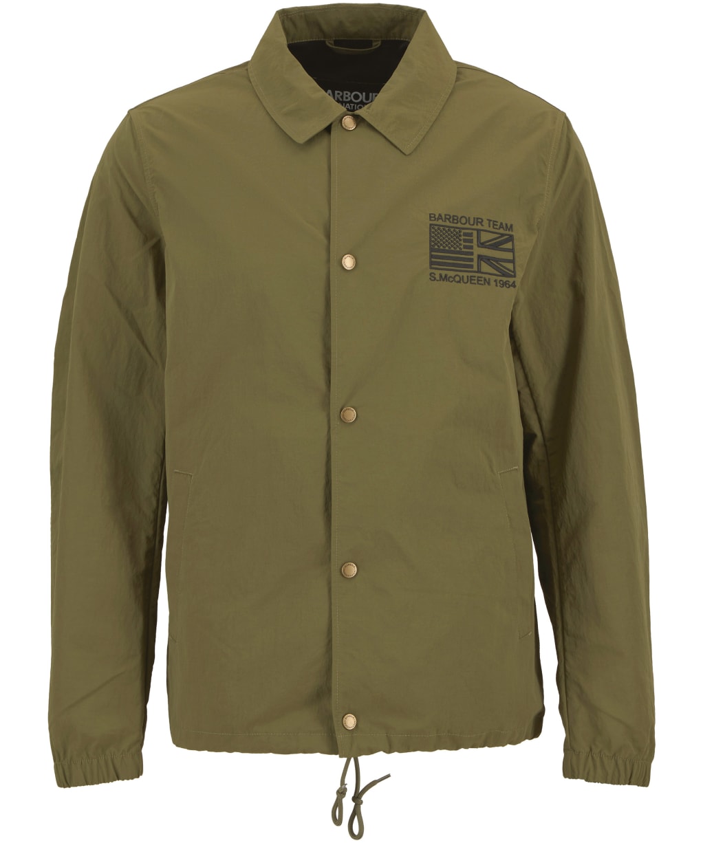 Men's Barbour International Coach Casual Jacket - Burnt Olive