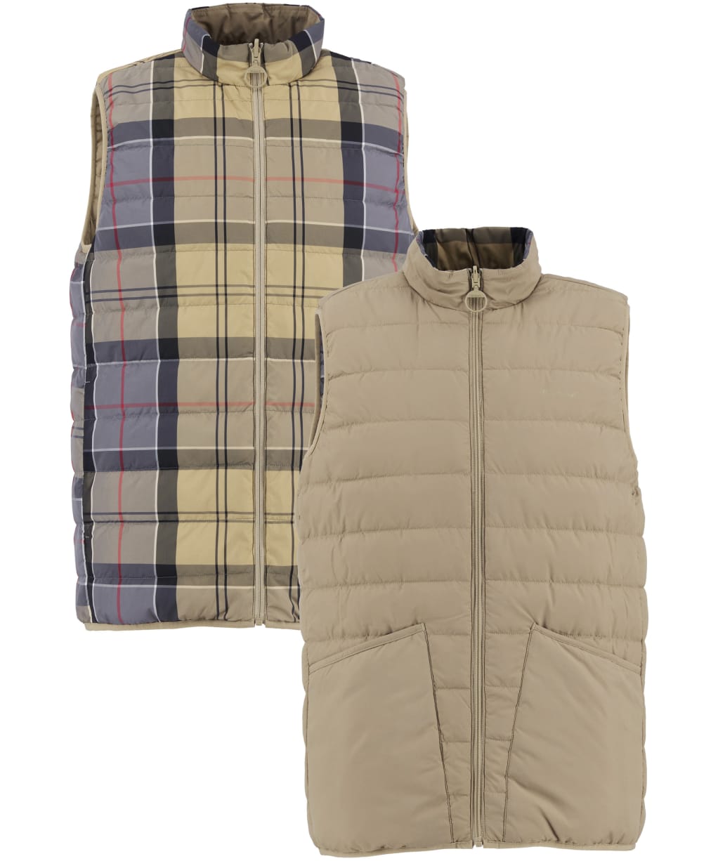 Men's Barbour Reversible Tartan Puffer Gilet - Dress Tartan
