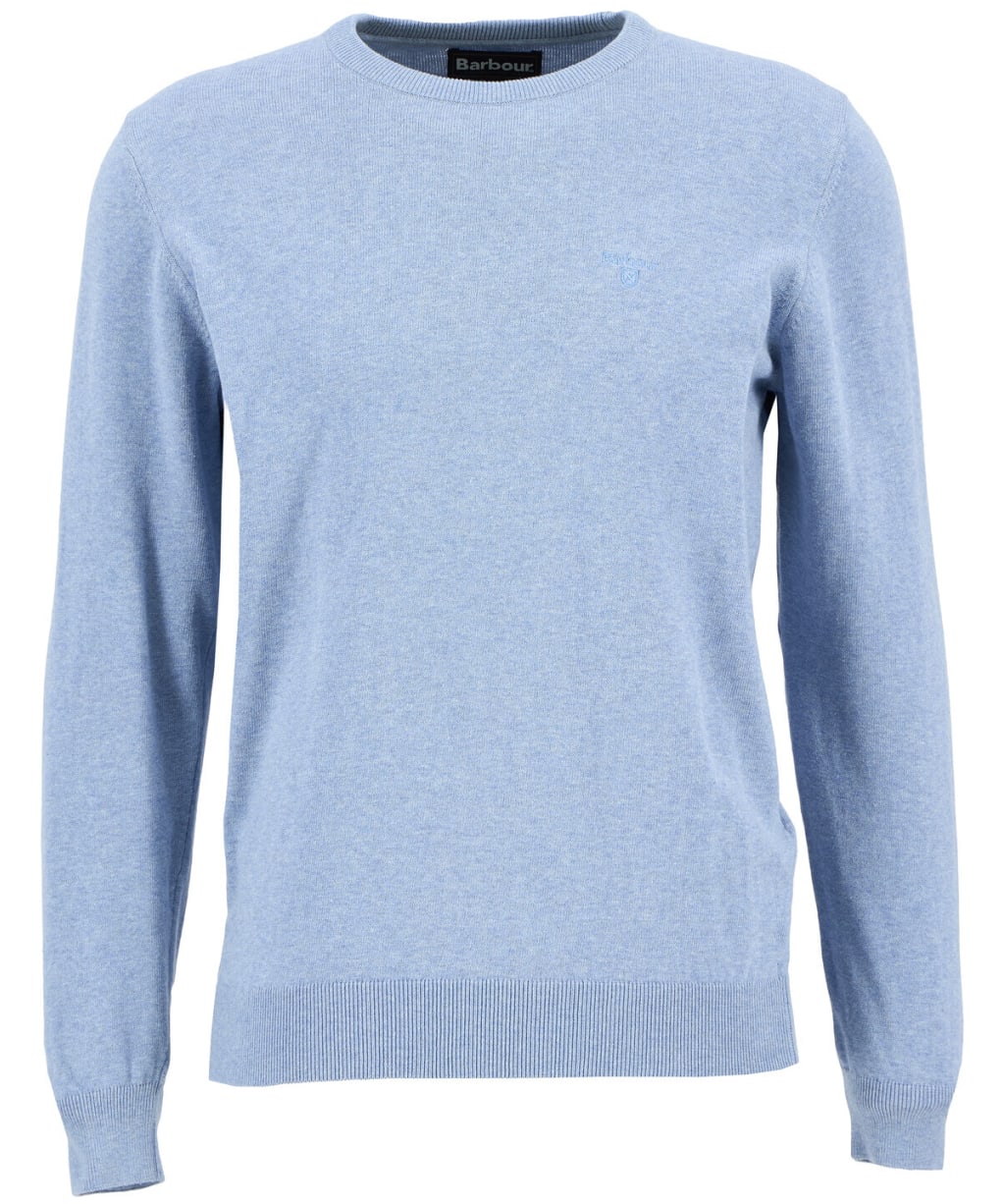 Men's Barbour Pima Cotton Crew Neck Sweater - Dark Chambray