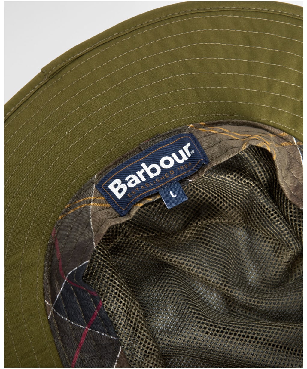 Men's Barbour Longhall Bucket Hat - Dark Olive