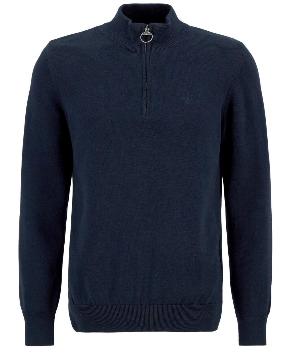 Men’s Barbour Cotton Half Zip Sweater - Navy