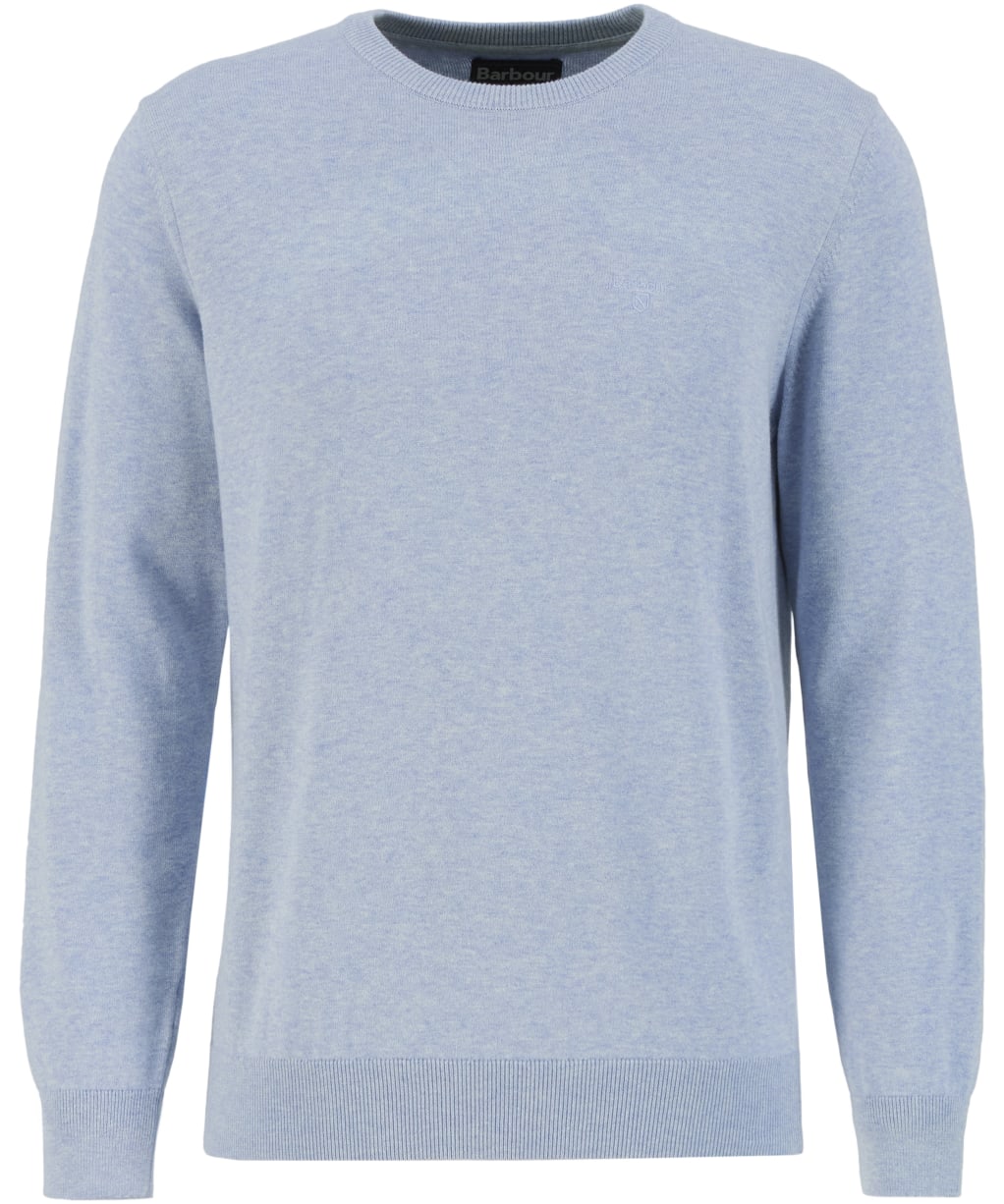 Men's Barbour Pima Cotton Crew Neck Sweater - Blue Haze