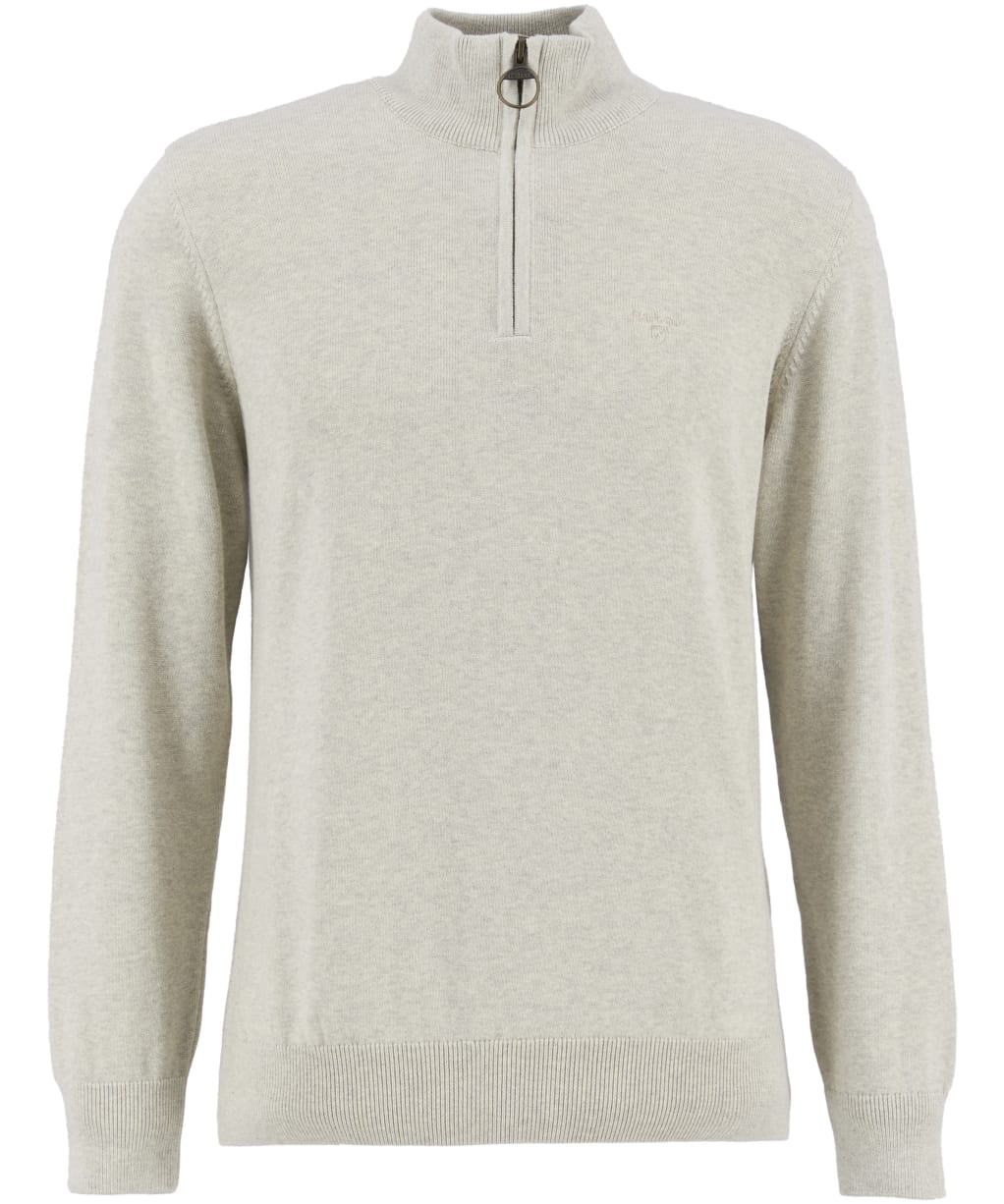 Men’s Barbour Cotton Half Zip Sweater - Neutral