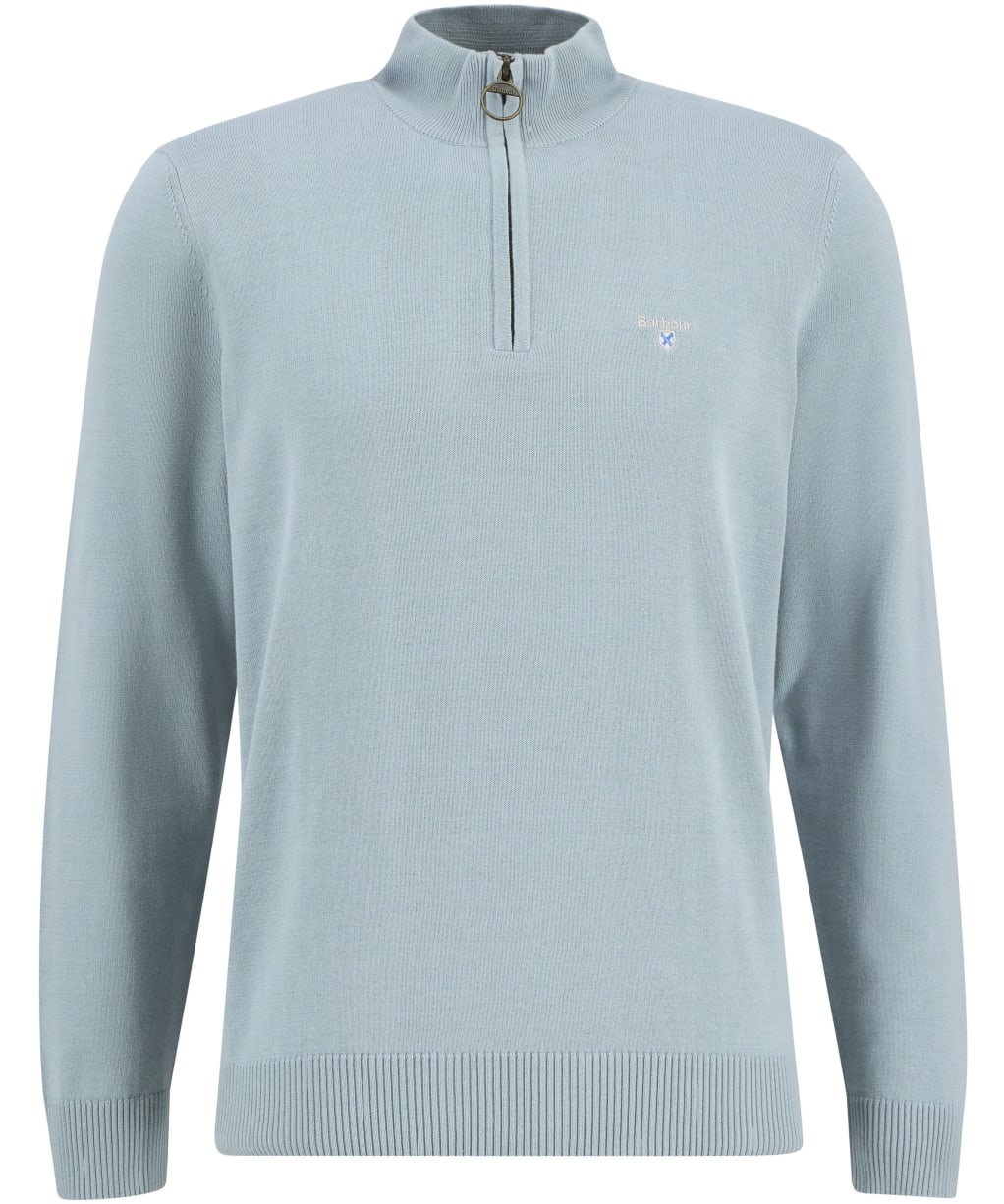 Men's Barbour Lingwood Compact Cotton Half Zip Sweater - Slate