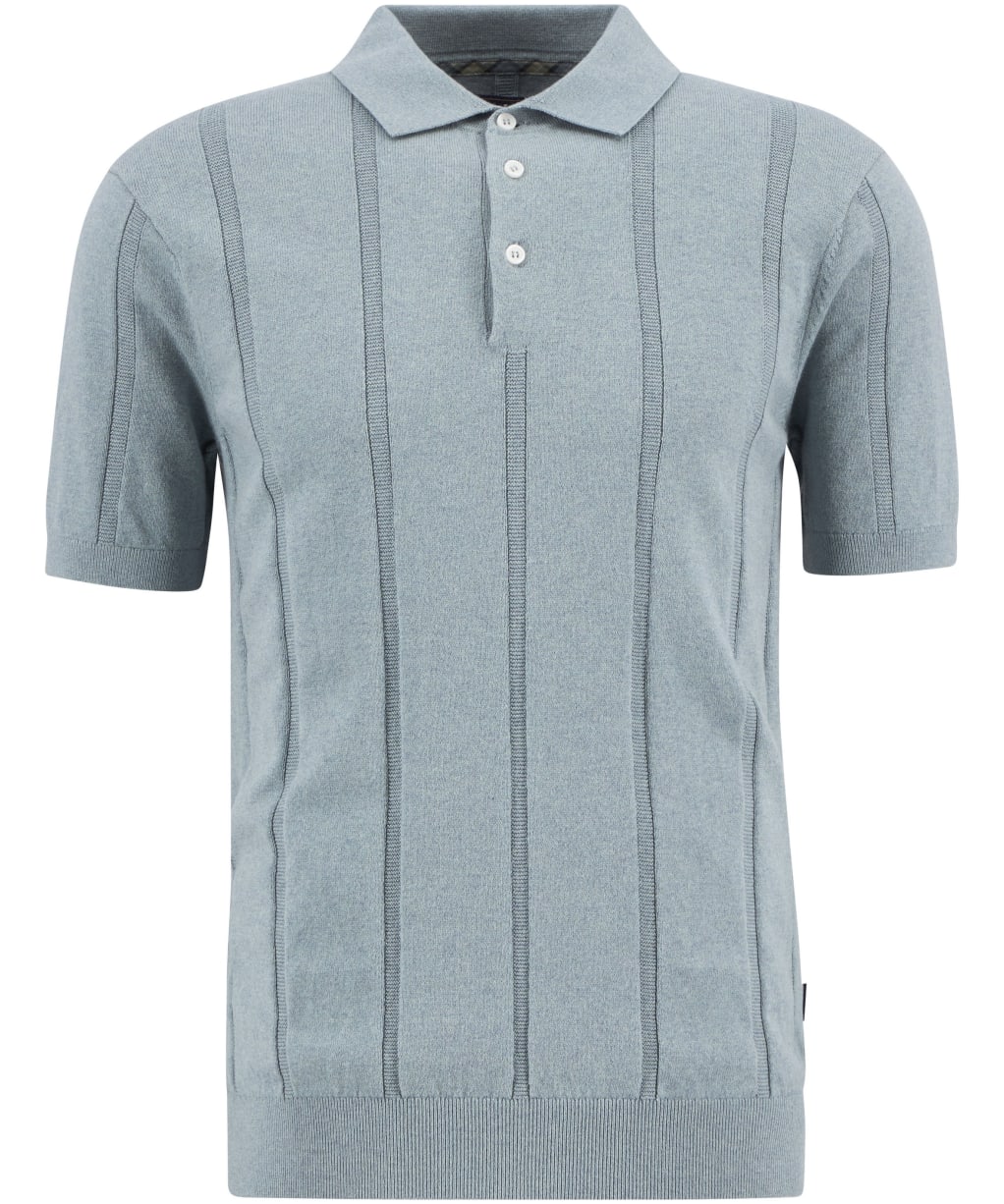 Men's Barbour Wellburn Knitted Polo Shirt - Slate