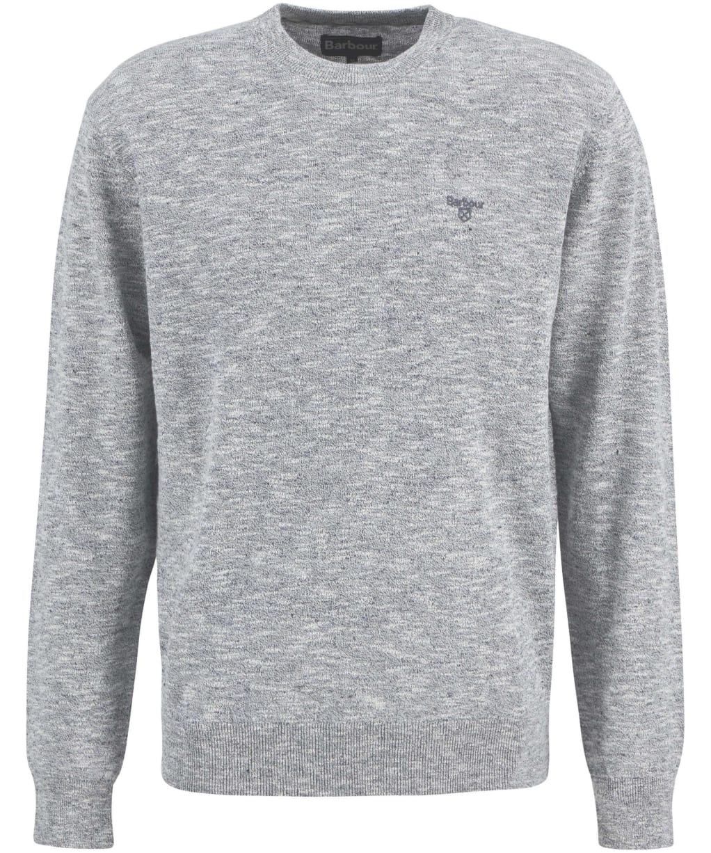 Men's Barbour Flaxby Linen Blend Crew Neck - Navy