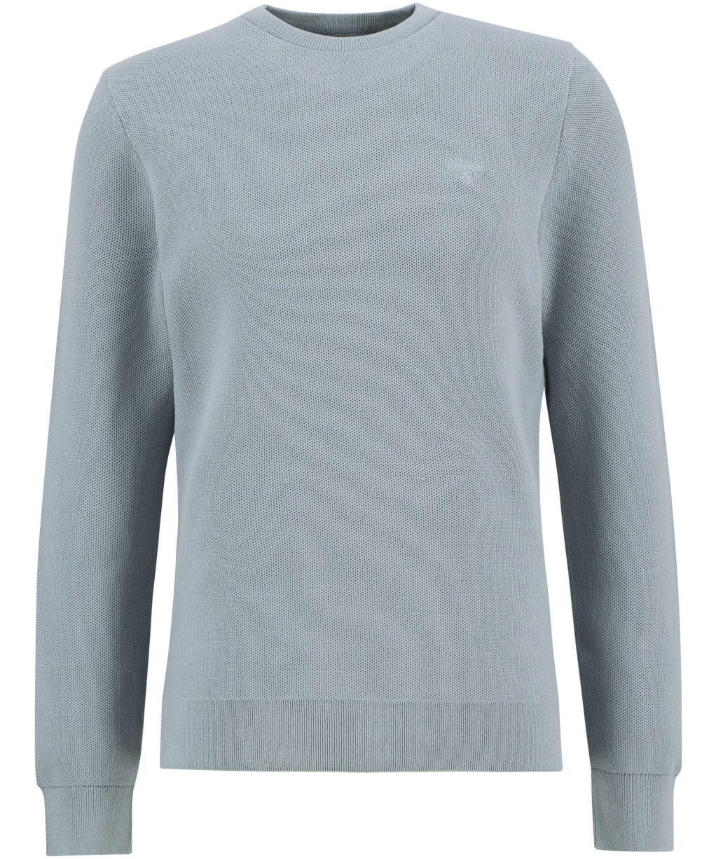 Men's Barbour Essential Honeycomb Crew Neck Sweater - Slate