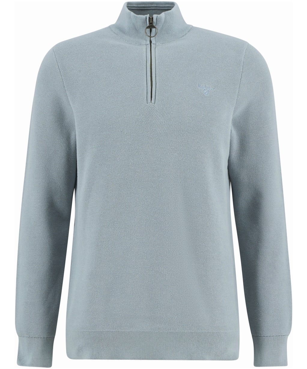 Men's Barbour Essential Honeycomb Half Zip Sweater - Slate