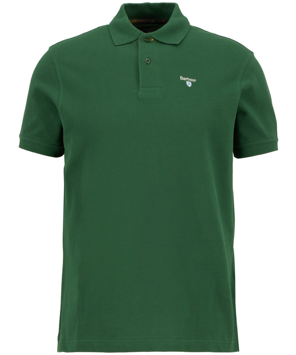 Men's Barbour Tartan Pique Polo Shirt - Racing Green
