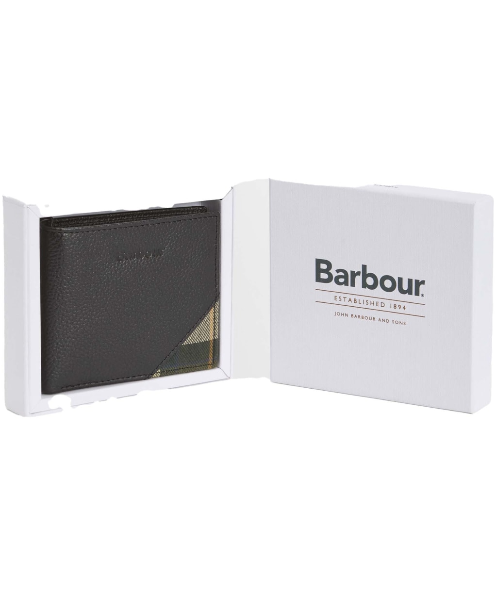 Men's Barbour Tarbert Leather Wallet - Black / Ancient 