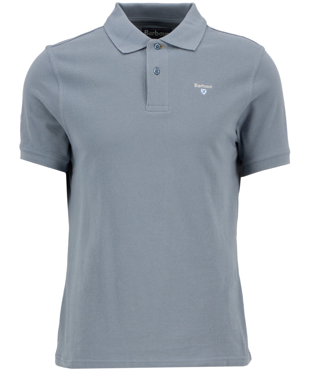 Men's Barbour Sports Polo 215G - Washed Blue