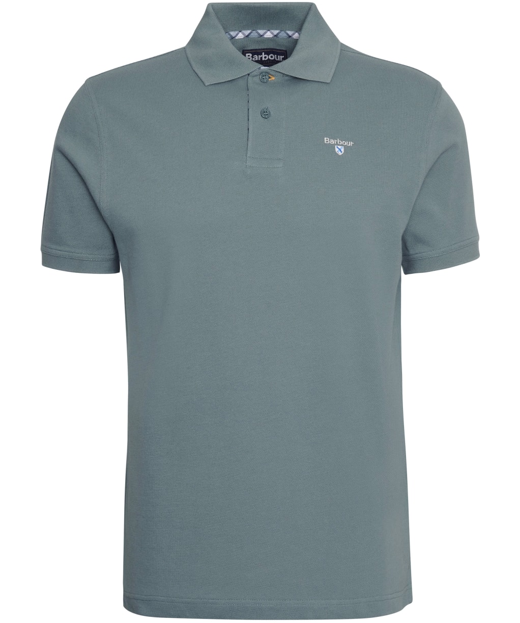 Men's Barbour Tartan Pique Polo Shirt - Vintage Teal