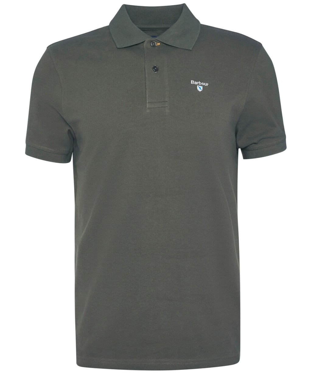 Men's Barbour Sports Polo 215G - Uniform Green