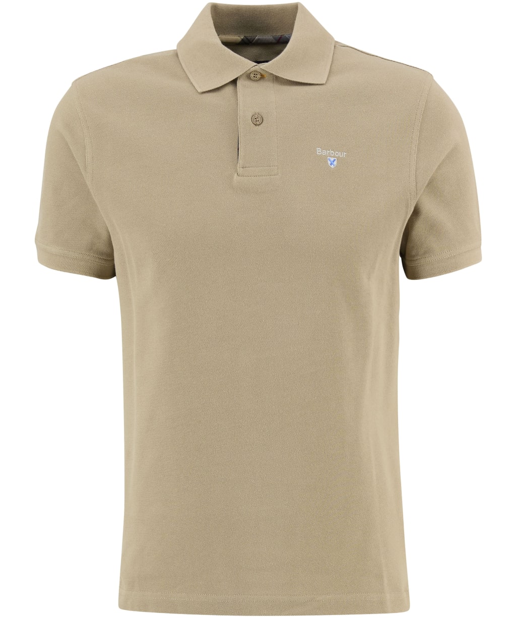 Men's Barbour Tartan Pique Polo Shirt - WASHED STONE/DRE