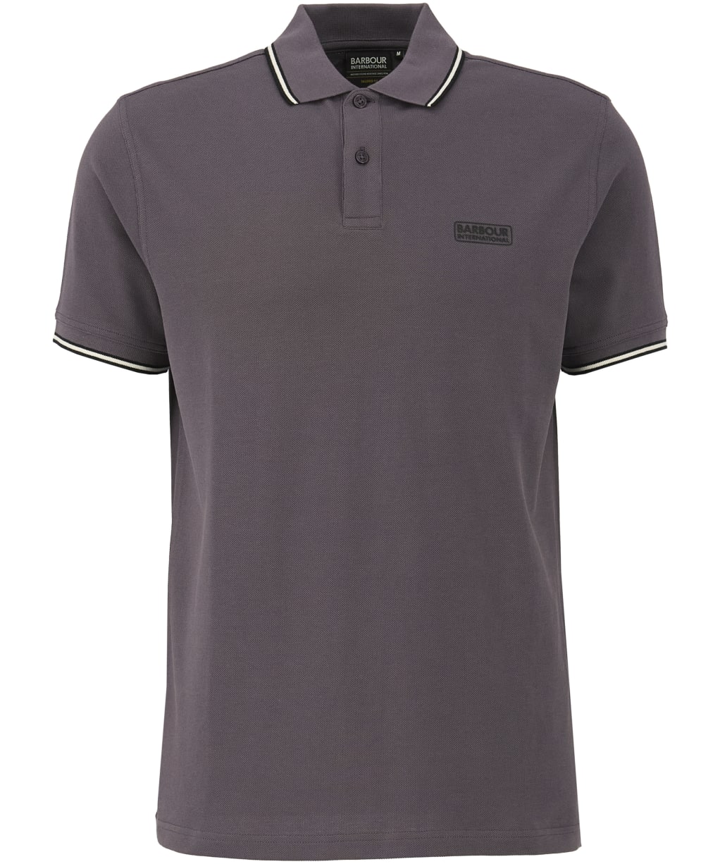 Men's Barbour International Evan Tipped Polo Shirt - Aluminium