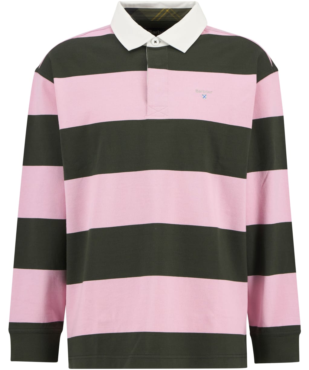 Men's Barbour Broome Rugby Shirt - Pink