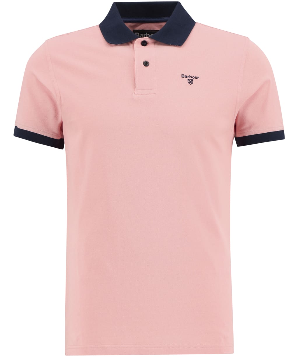 Men's Barbour Lynmouth Tipped Tailored Fit Polo Shirt - Mineral Pink