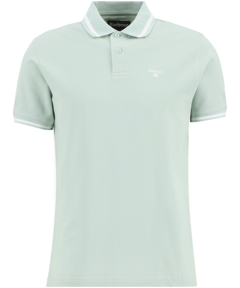 Men's Barbour Ferrybridge Lightweight Tailored Fit Polo Shirt - Mint Blue