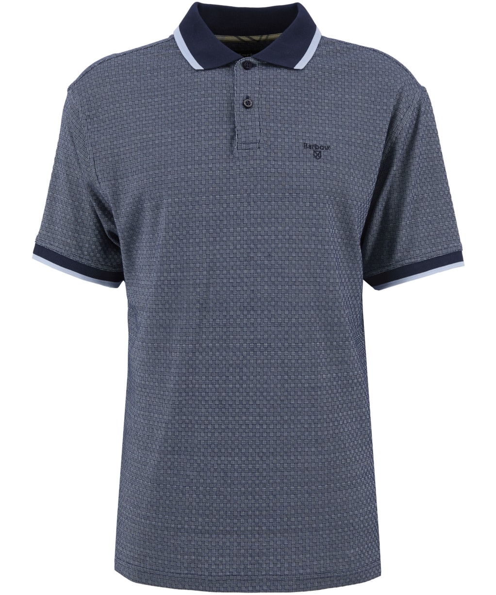 Men's Barbour Weston Textured Polo Shirt - Navy