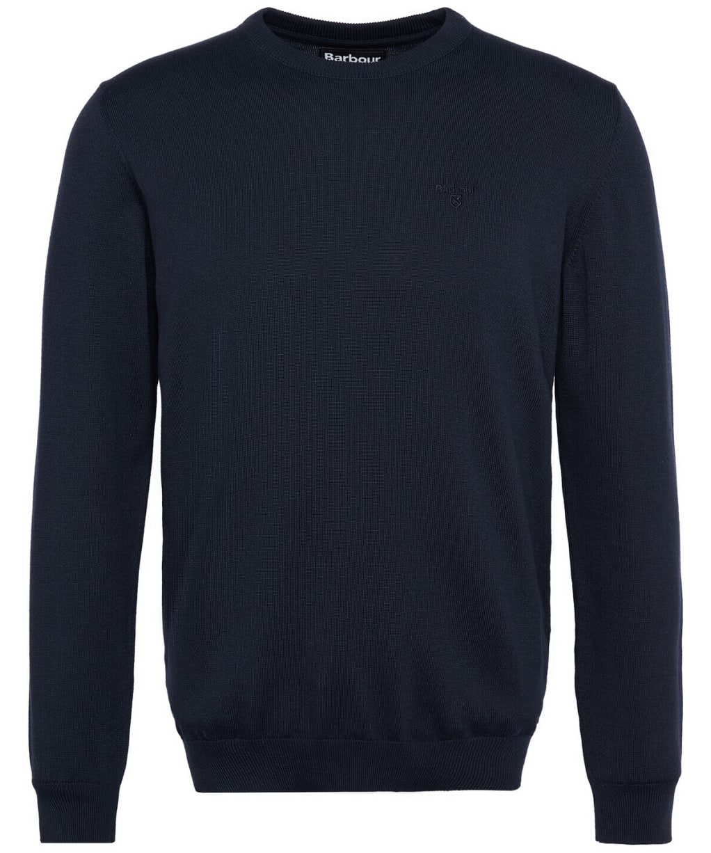 Men's Barbour Pima Cotton Crew Neck Sweater - Navy