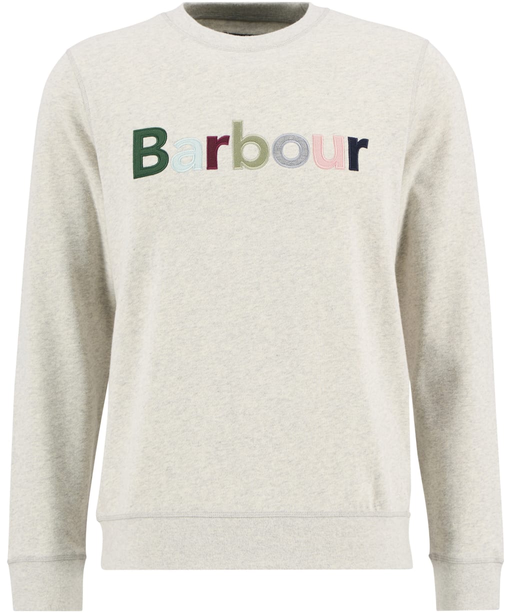 Men's Barbour Pique Applique Crew Sweatshirt - Ecru Marl