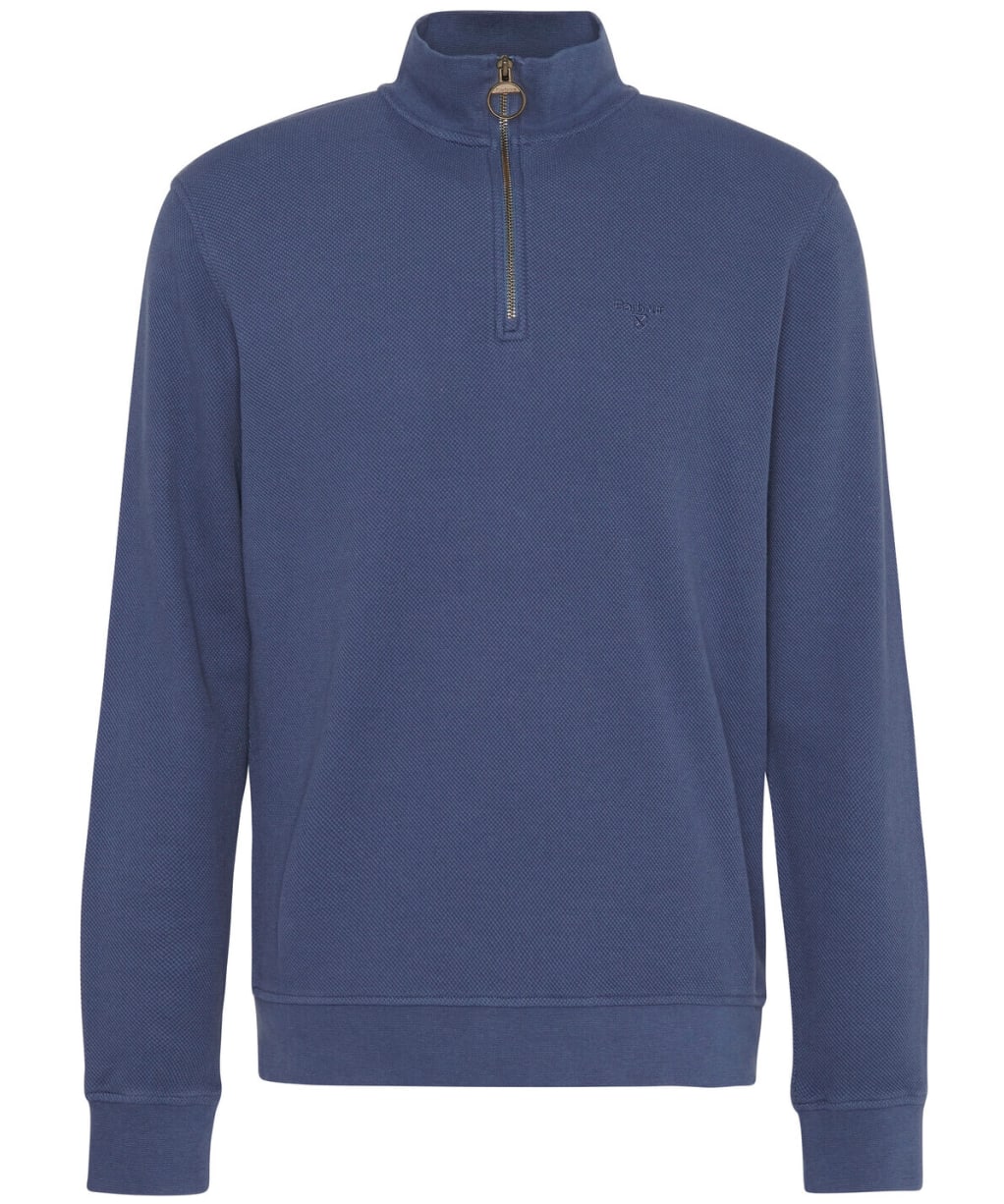 Men's Barbour Pique Interlock Half Zip Sweatshirt - Oceana
