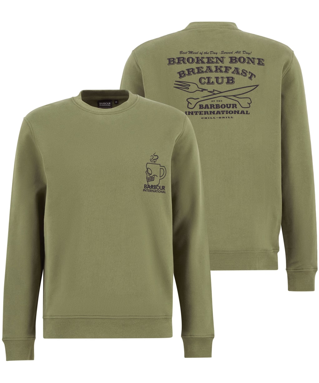 Men's Barbour International Staithes Graphic Sweatshirt - Olvine