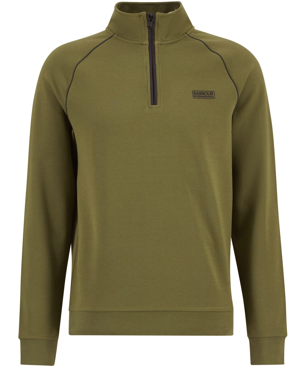 Men's Barbour International Markford Half Zip Sweatshirt - Cable Olive