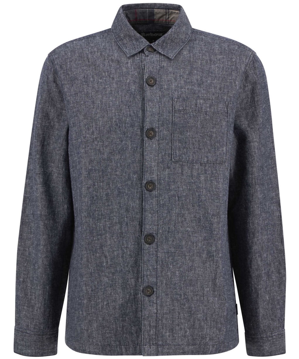 Men's Barbour Stillwater Linen Blend Overshirt - Navy