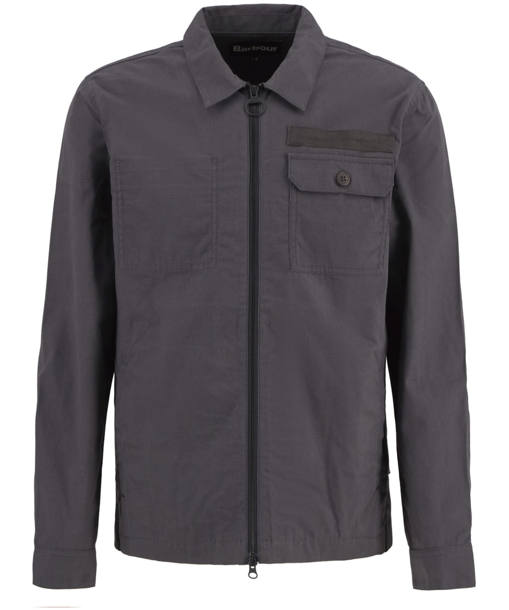 Men's Barbour Crail Wax Ripstop Overshirt - Asphalt