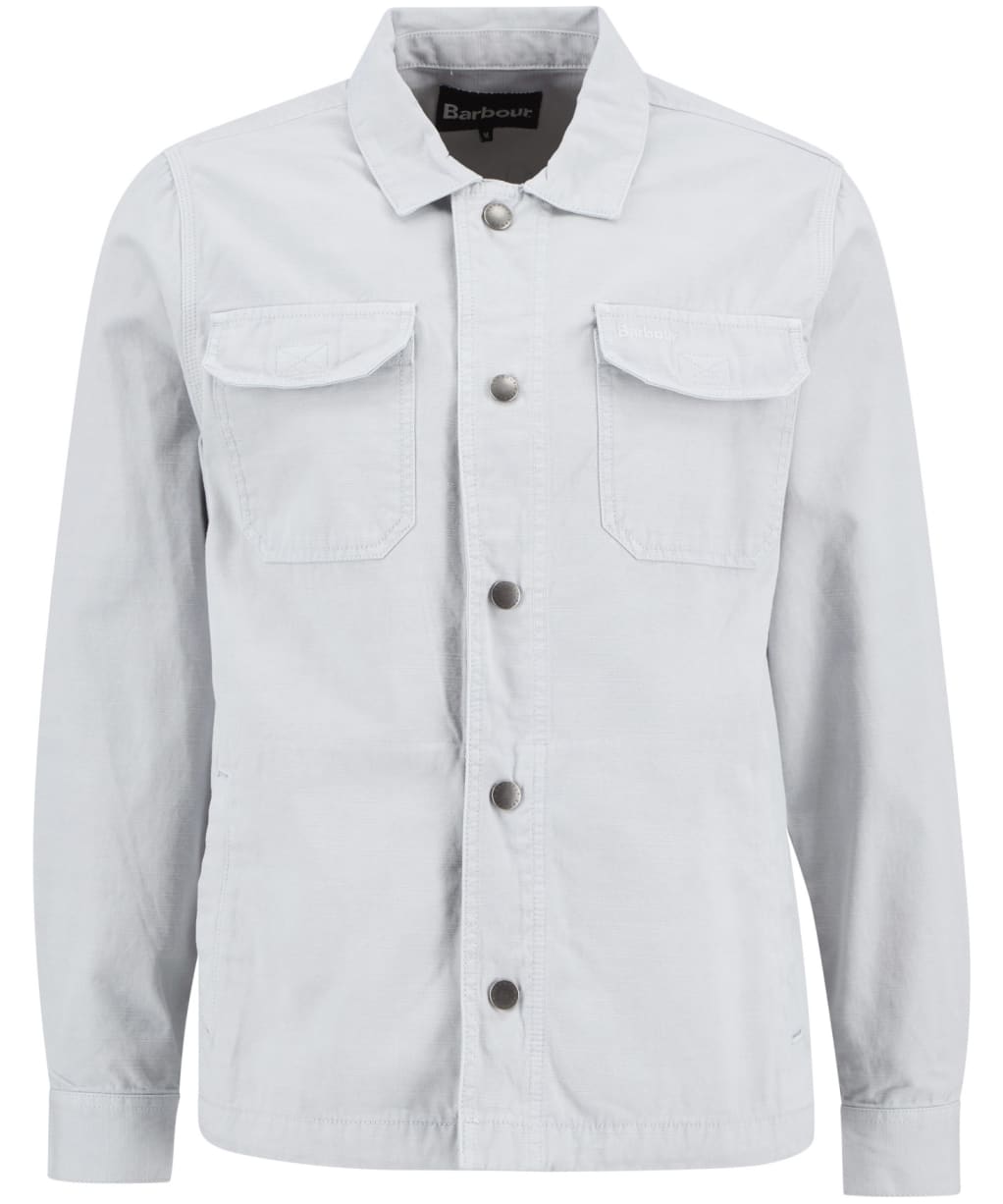 Men's Barbour Draftmen Cotton Slub Overshirt - Blue Haze