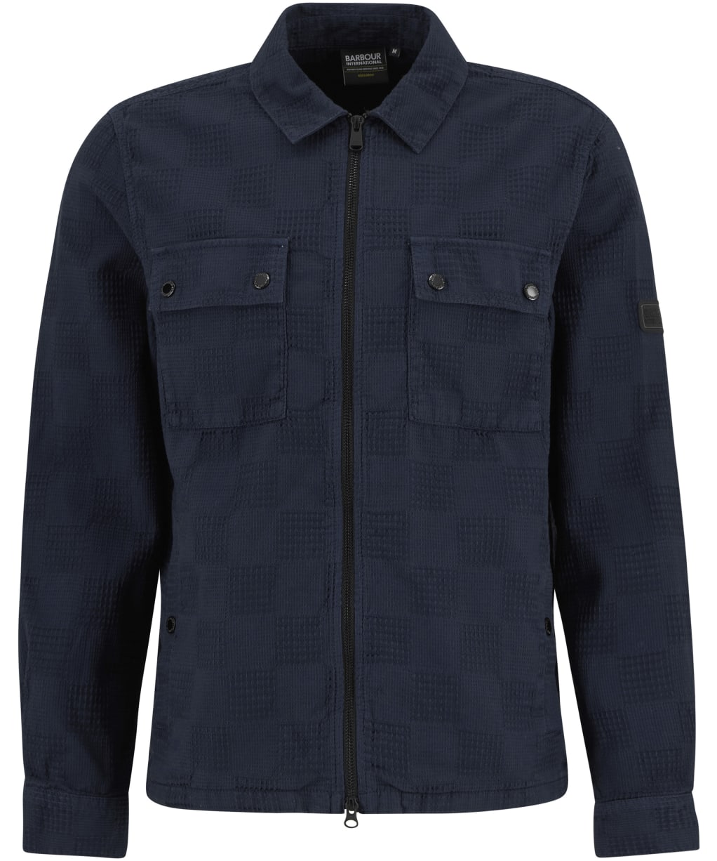 Men's Barbour International Blackstreak Summer Jacquard Overshirt - Navy