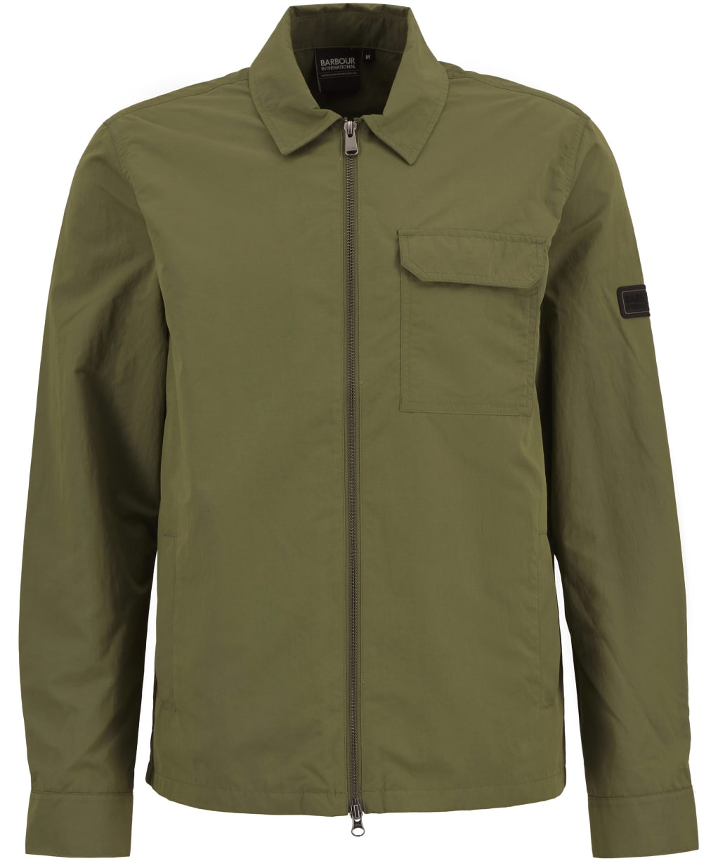 Men's Barbour International Warren Overshirt - Burnt Olive