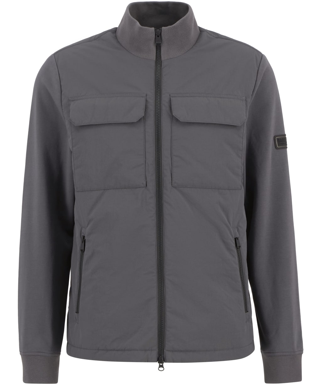 Men's Barbour International Ethan Funnel Neck Quilted Sweat - Charcoal