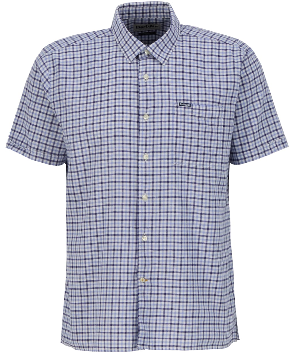 Men's Barbour Nelson Gingham Summer Fit Shirt - Blue