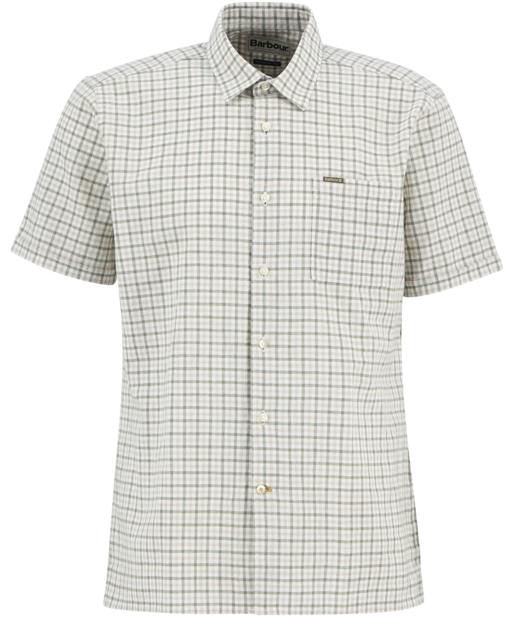 Men's Barbour Nelson Gingham Summer Fit Shirt - Stone