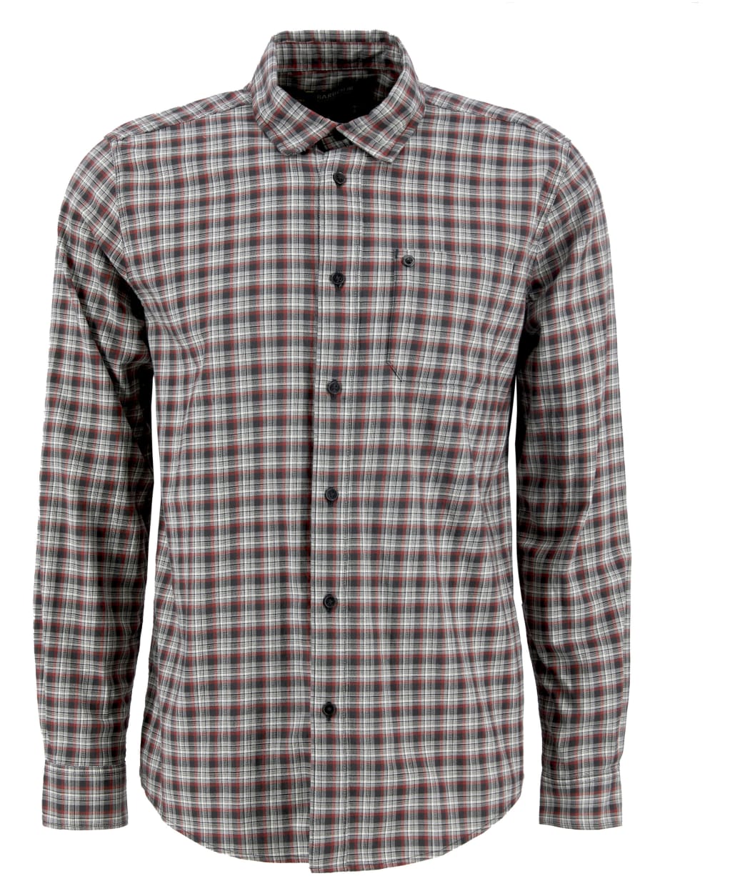 Men's Barbour International Peregrine Check Shirt - Burnt Henna