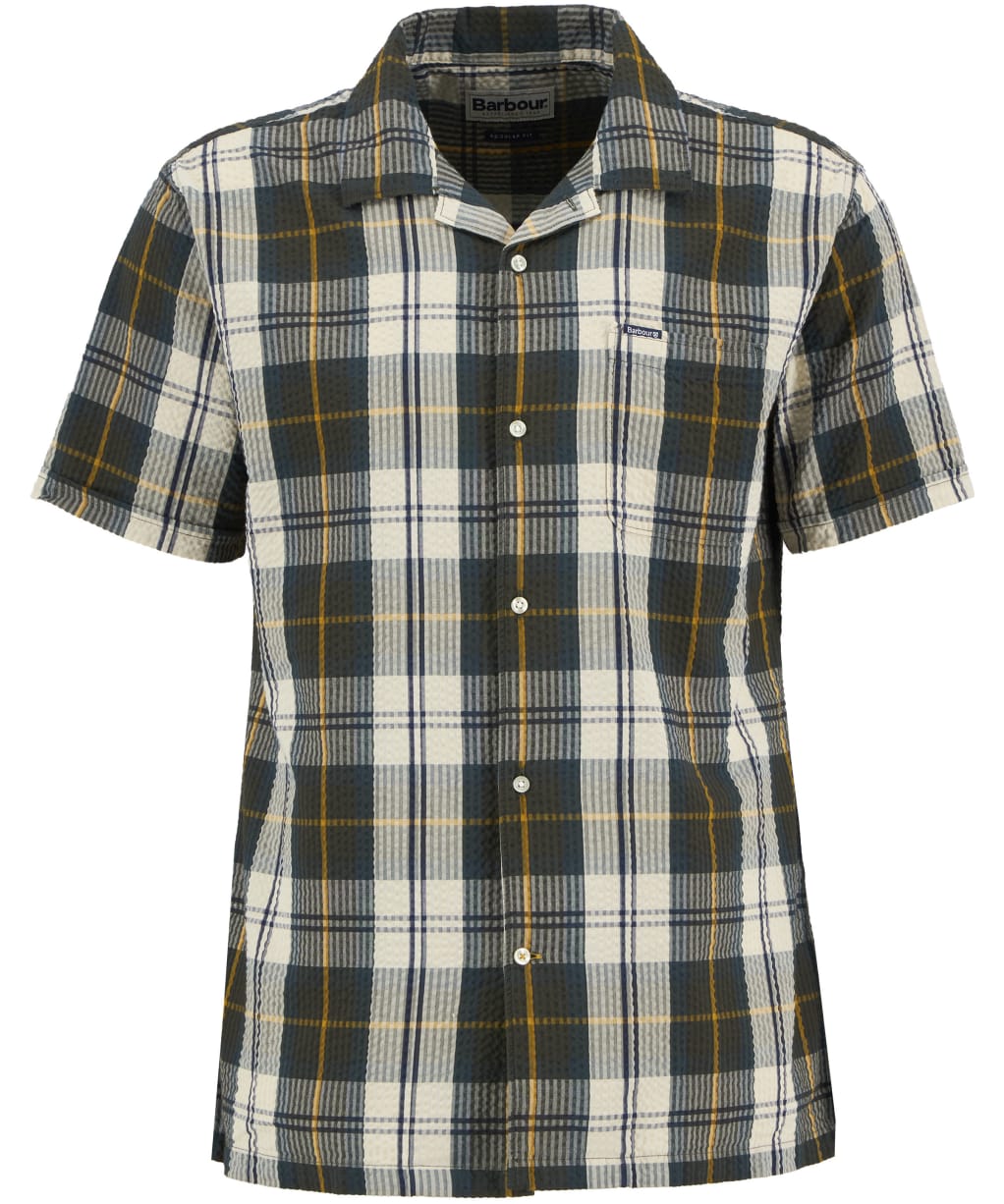 Men's Barbour Clyde Seersucker Tartan Summer Fit Shirt - Ancient Tartan