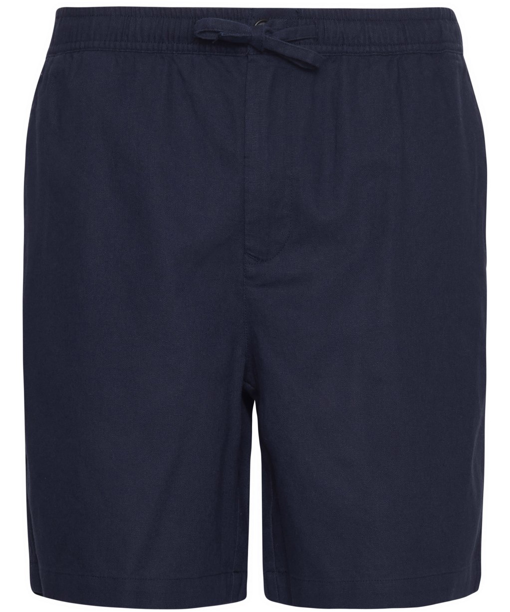Men's Barbour Cotton Linen Relaxed Shorts - Navy