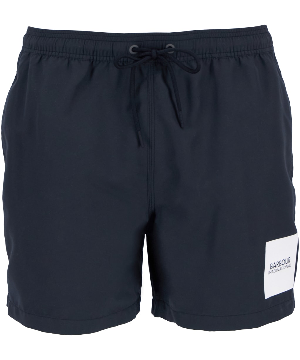 Men's Barbour International Block Print Swim Short - Black