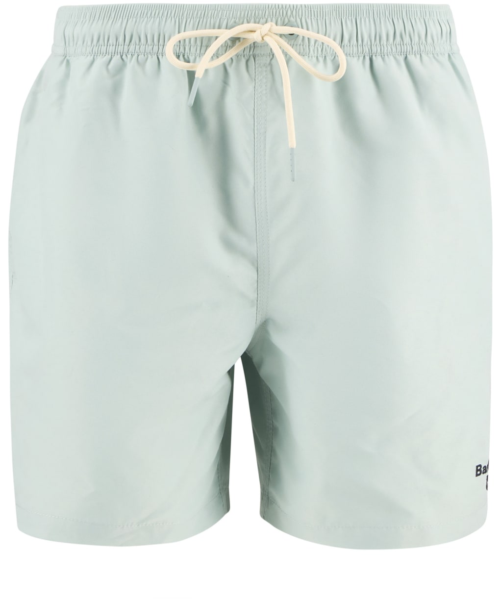 Men's Barbour Water Reactive Leaf Print Swim Short - Mint Blue