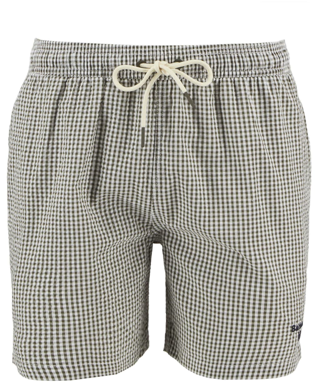 Men's Barbour Gingham Seersucker Swim Short - Olive