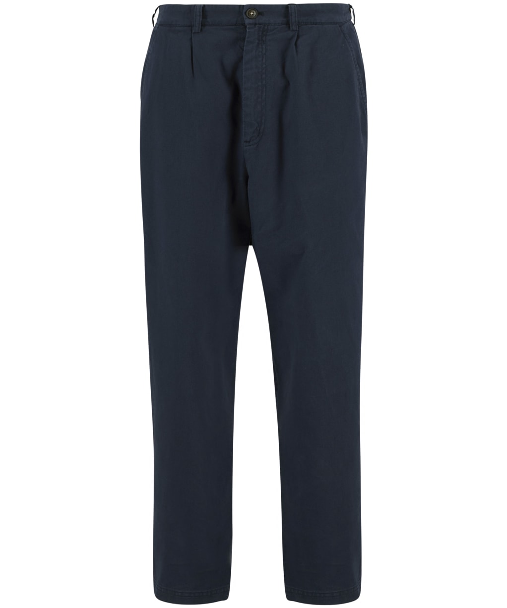 Men's Barbour Cotton Linen Relaxed Trouser - Navy