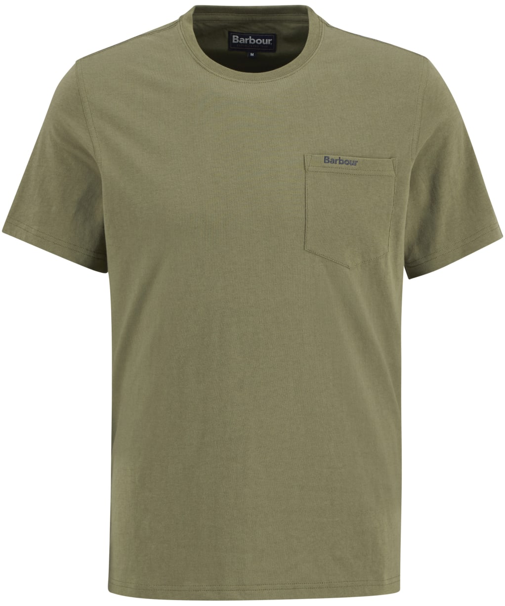 Men's Barbour Langdon Pocket T-Shirt - Grey Olive