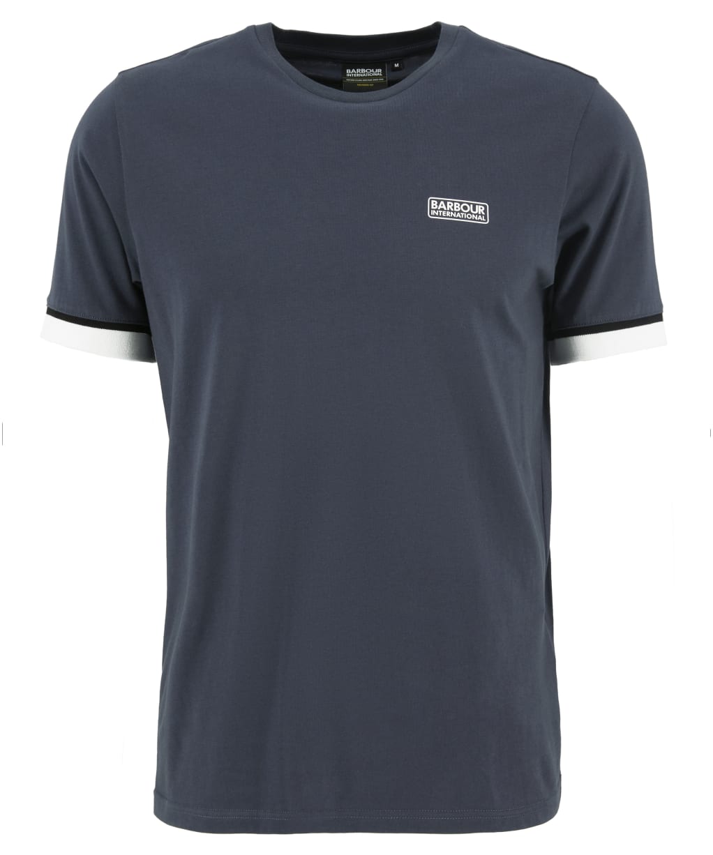 Men's Barbour International Deep Cuff Evan Tipped T-Shirt - Storm Grey