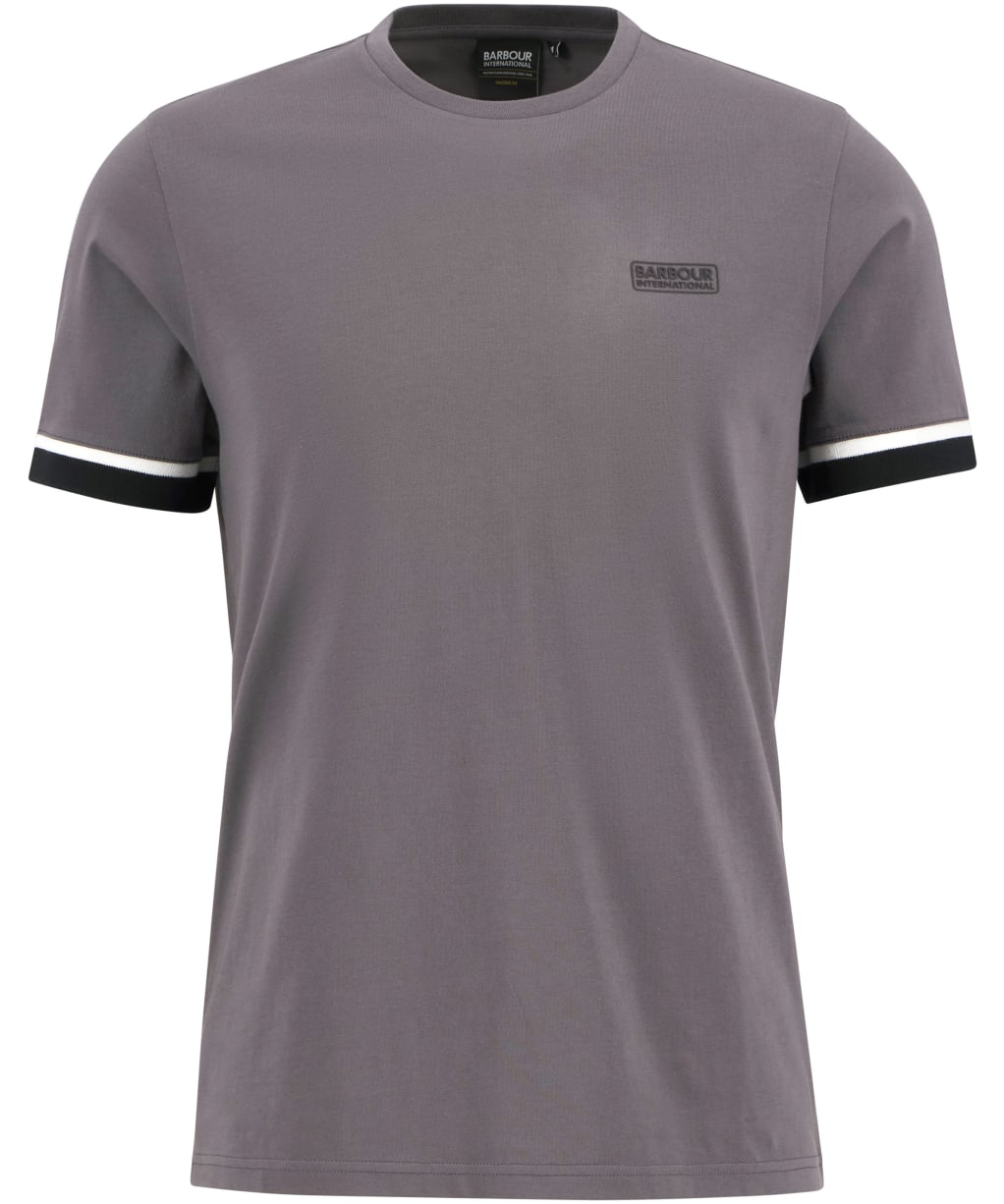 Men's Barbour International Deep Cuff Evan Tipped T-Shirt - Aluminium