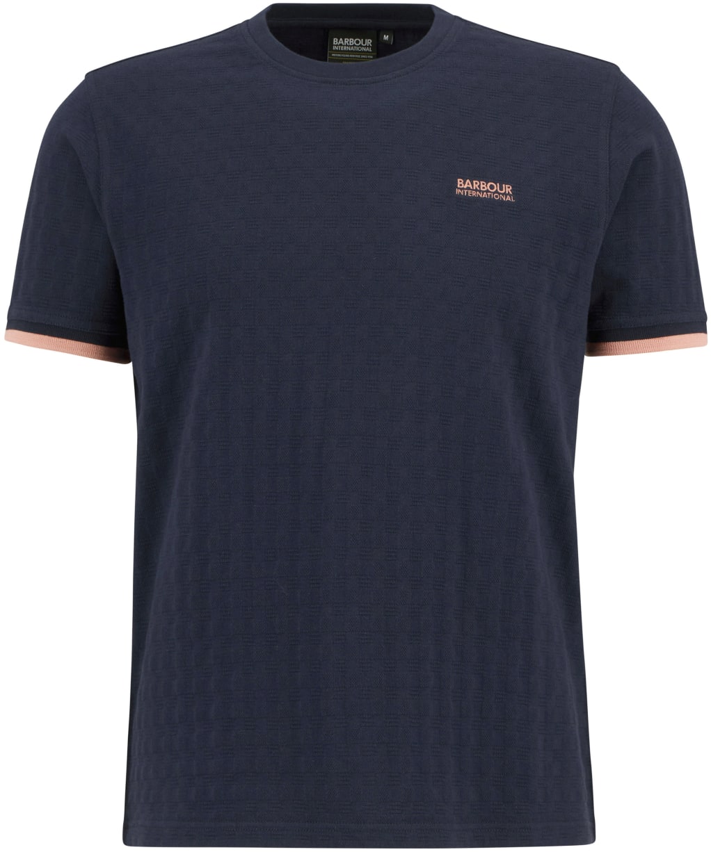 Men's Barbour International Langston Jacquard T-Shirt - Navy